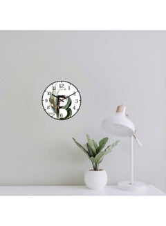 لوحة ساعة حائط للديكور بطبعة حرف "B" وتعمل ببطارية أسود  - Image 2