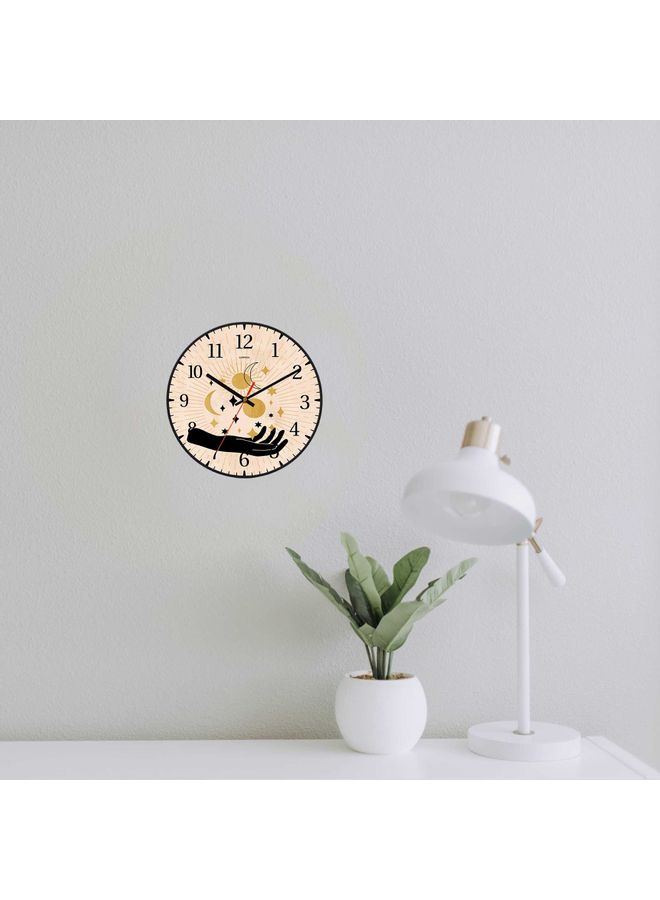 LOWHA - All In My Hand Decorative Battery Operated Wall Clock Black 30x30cm - Image 1