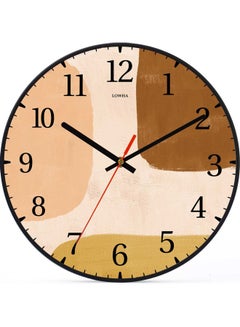 LOWHA Abstract Poster 2 Decorative Battery Operated Wall Clock Black 30x30cm  - Image 1