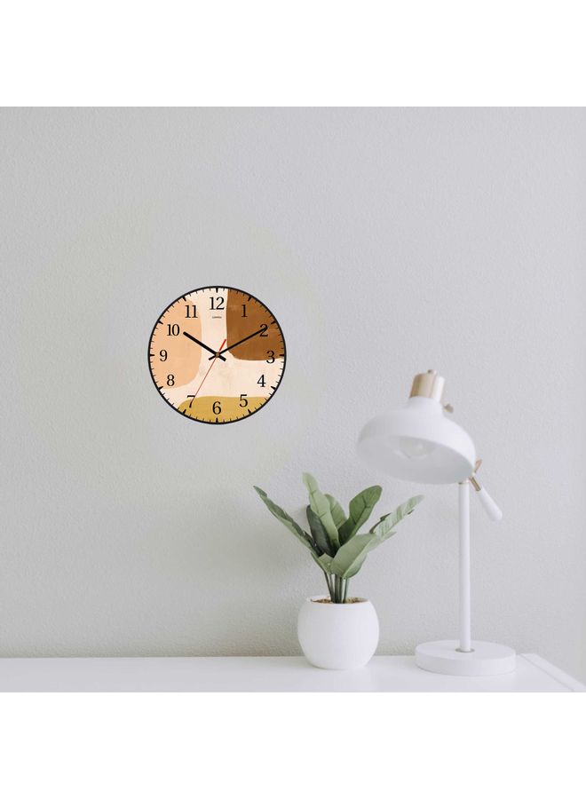 LOWHA - Abstract Poster 2 Decorative Battery Operated Wall Clock Black 30x30cm - Image 1