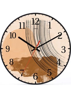 LOWHA Abstract Midel Decorative Battery Operated Wall Clock Black 30x30cm  - Image 1