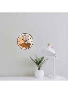 LOWHA Abstract Midel Decorative Battery Operated Wall Clock Black 30x30cm  - Image 2