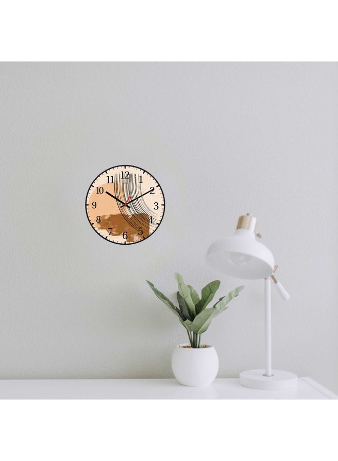 LOWHA - Abstract Midel Decorative Battery Operated Wall Clock Black 30x30cm - Image 1