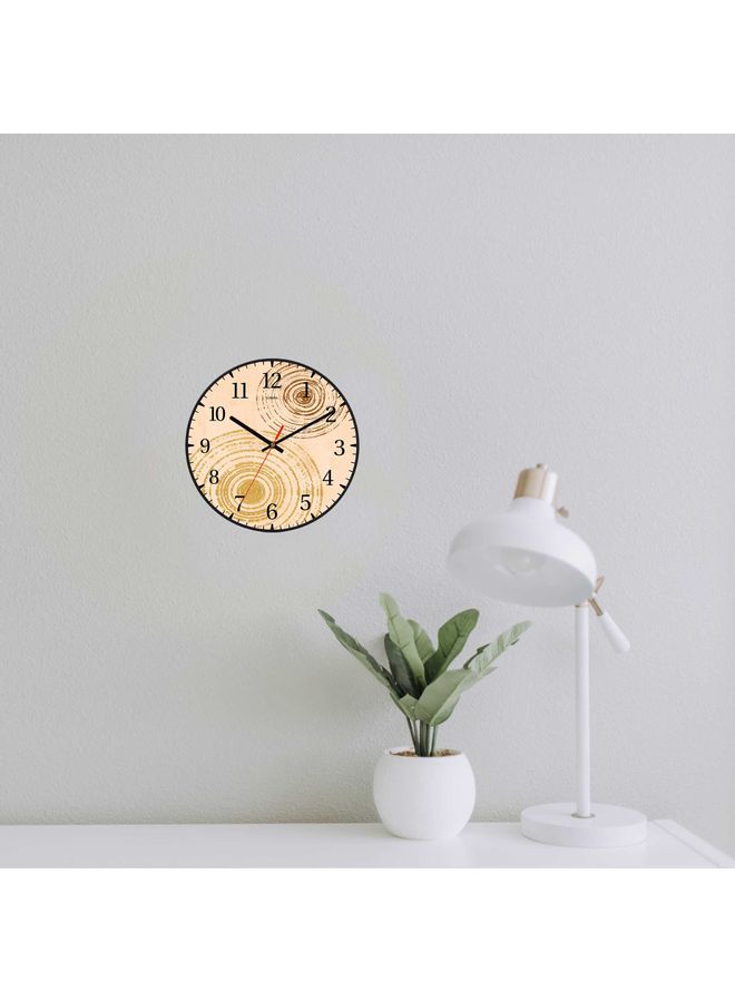 LOWHA - Abstract Sun Shap Decorative Battery Operated Wall Clock Black - Image 1