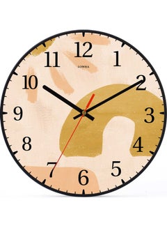 LOWHA Abstract Sun Decorative Wall Clock Battery Operated Black  - Image 1