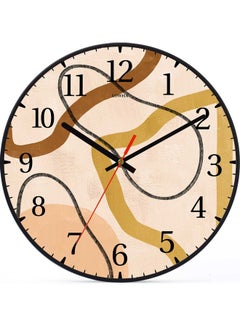 LOWHA Abstract Mix Decorative Battery Operated Wall Clock Black  - Image 1