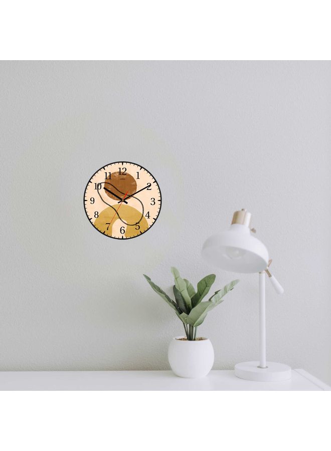 LOWHA - Abstract Line Decorative Battery Operated Wall Clock Black 30x30cm - Image 1