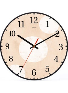 LOWHA Abstract Decorative Battery Operated Wall Clock Black 30x30cm  - Image 1
