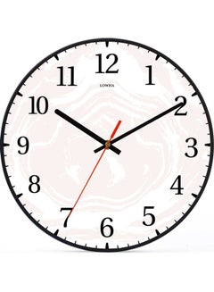 لوحة ساعة حائط للديكور بطبعة بألوان فاتحة للغاية وتعمل بالبطارية أسود 30x30سم  - Image 1