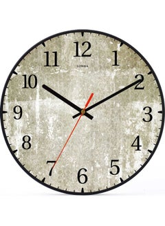 LOWHA Vintage Decorative Wall Clock Battery Operated Black 30x30cm  - Image 1