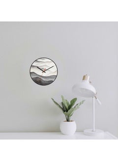 LOWHA Waved Decorative Wall Clock Black 30x30cm  - Image 3