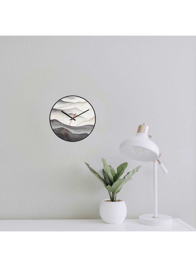 LOWHA - Waved Decorative Wall Clock Black 30x30cm - Image 1
