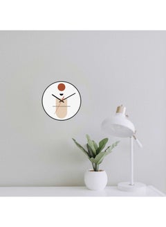 لوحة ساعة حائط للديكور بطبعة دائرة بتصميم تجريدي أسود 30x30سم  - Image 3