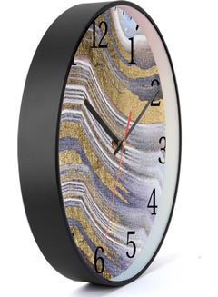 LOWHA Wave Decorative Wall Clock Black 30x30cm  - Image 2