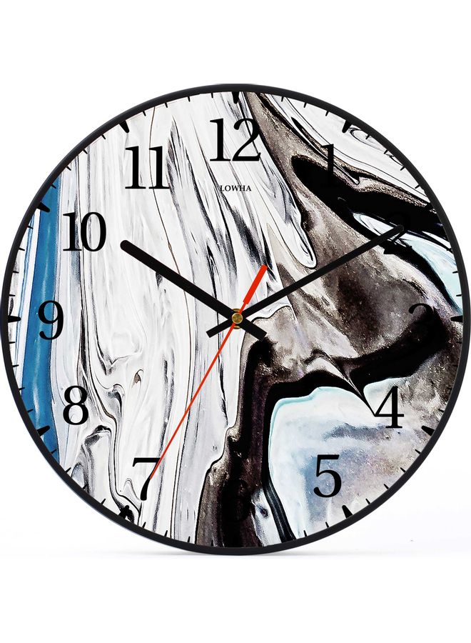 LOWHA Water Ink Decorative Wall Clock Black 30x30cm - Image 1