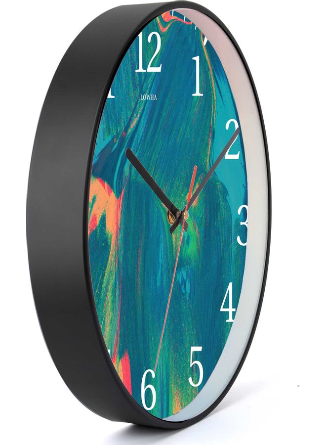 LOWHA - Decorative Wall Clock Black 30x30cm - Image 1