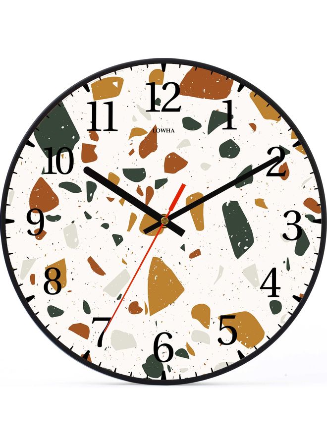 LOWHA - Decorative Wall Clock Black 30x30cm - Image 1