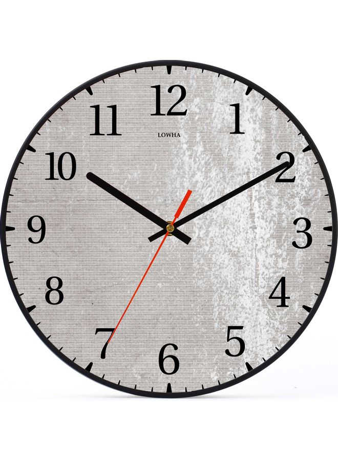 LOWHA Decorative Wall Clock Black 30x30cm - Image 1