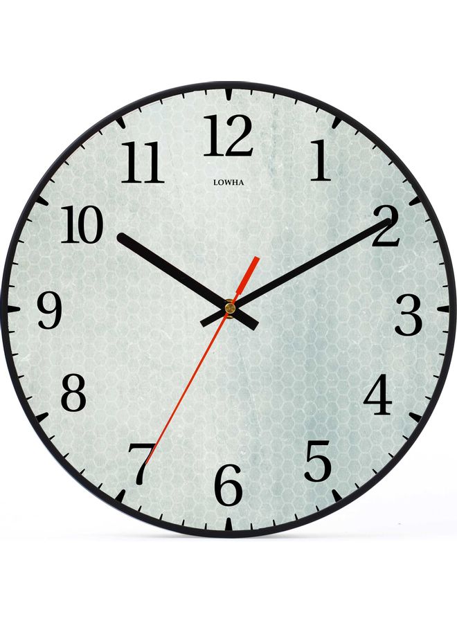 LOWHA - Light Decorative Wall Clock Black 30x30cm - Image 1
