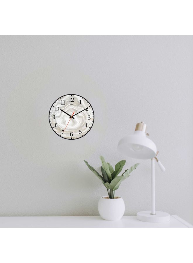 LOWHA - Light Decorative Wall Clock Battery Operated Black 30x30cm - Image 1