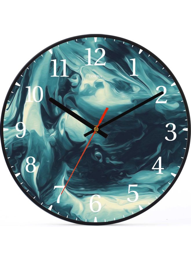 Light Paint Decorative Wall Clock Battery Operated Black 30x30cm 