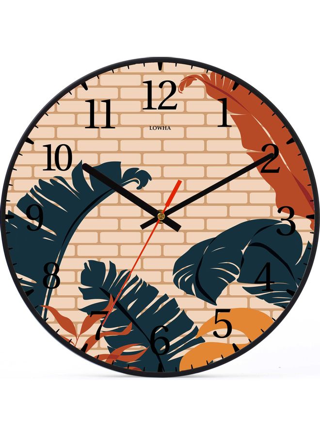 Decorative Wall Clock Black 30x30cm 