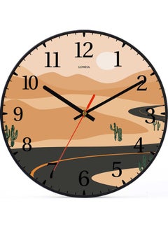 لوحة ساعة حائط للزينة أسود 30x30سم  - Image 1