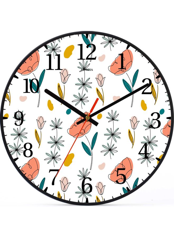 LOWHA Decorative Wall Clock Black 30x30cm - Image 1