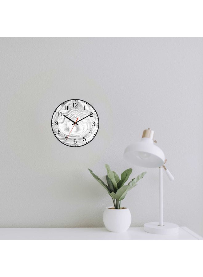 LOWHA Decorative Marble Wall Clock Black 30x30cm  - Image 2