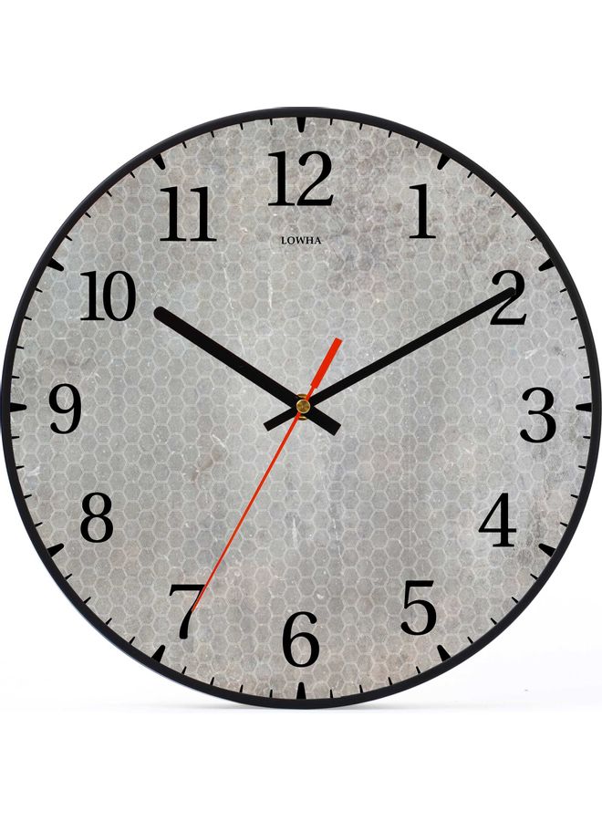 LOWHA - Decorative Wall Clock Black 30x30cm - Image 1