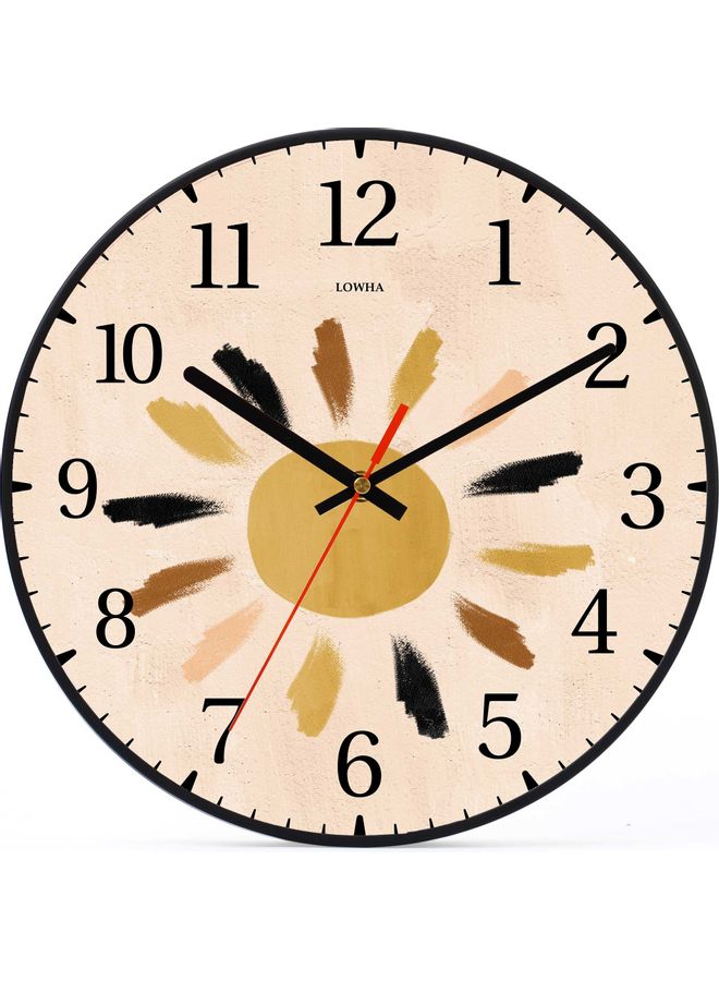 LOWHA - Decorative Wall Clock Black 30x30cm - Image 1