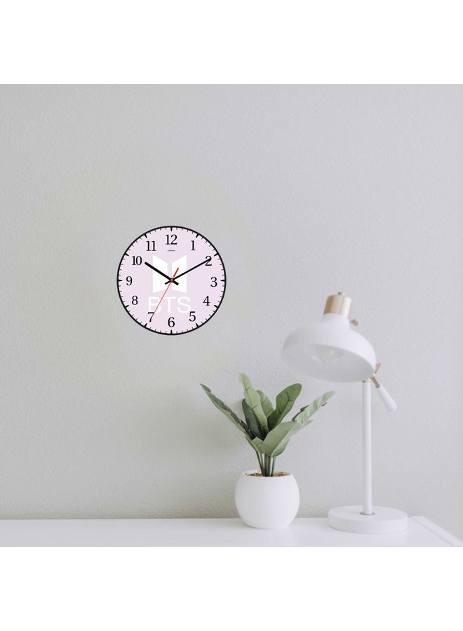 LOWHA - Bts Light Decorative Battery Operated Wall Clock Black 30x30cm - Image 1