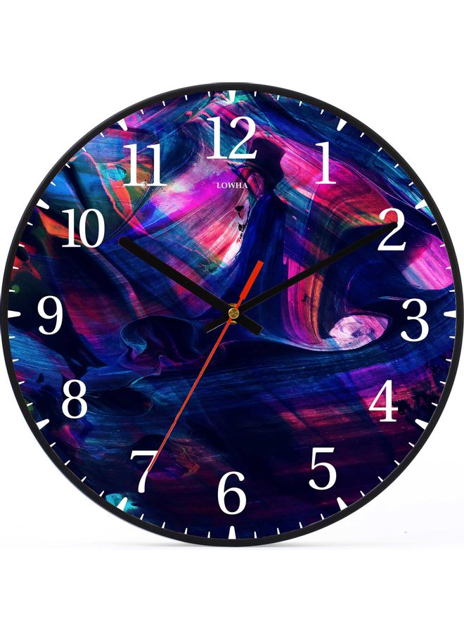 LOWHA - Pint Decorative Battery Operated Wall Clock Black 30x30cm - Image 1