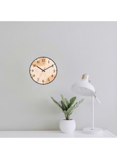 LOWHA Abstract Light Orange Decorative Battery Operated Wall Clock Black 30x30cm  - Image 2