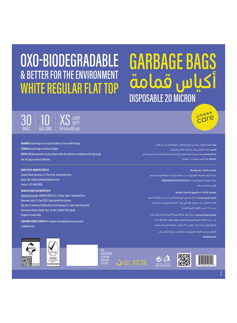 Noon Care Garbage Bag, 30 Sheets Per Pack, White Extra Small, 10 Gallons - Image 5