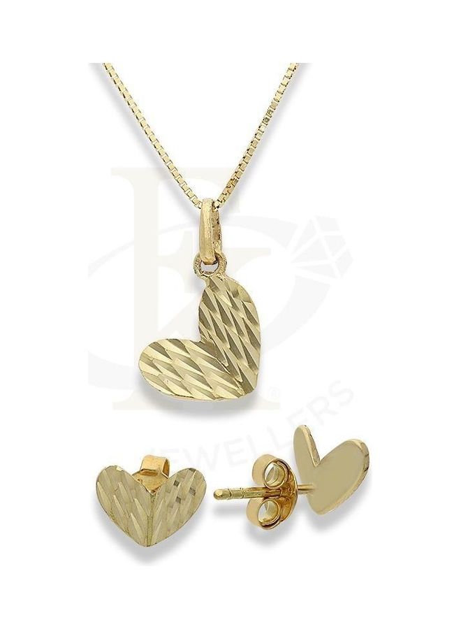 FK Jewellers - Gold Heart Pendant Set - Image 1