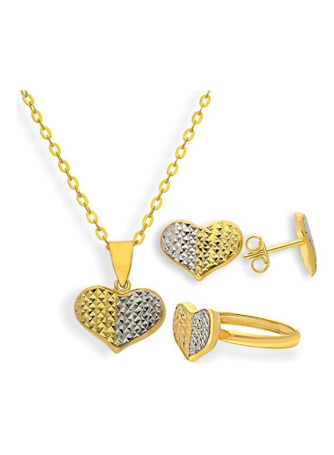 FK Jewellers 4-Piece Dual Tone Heart Pendant Set  - Image 1
