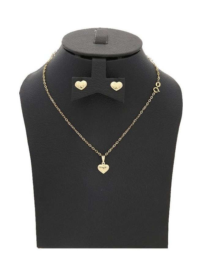 FK Jewellers Gold Heart Pendant Set - Image 5