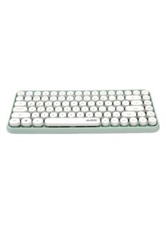 Ajazz Wireless Bluetooth keyboard, Cute Mini 84-key Compact Keyboard, 2.4GHz wireless connect, Typewriter ABS Retro Round Key Caps, Matte Panel, Ergonomic Design for PC Computer Laptops Green  - Image 2