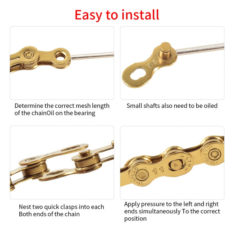 EHOME - 10 / 11 Speed Bicycle Hollow Chain 116 Links 21cm - Image 1