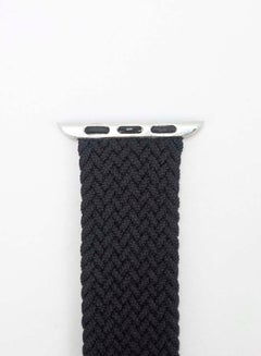 Foxcon Replacement Nylon Braided Apple Watch Band for 45/44/42 mm Small Black  - Image 3