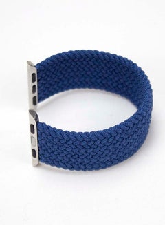 Foxcon Replacement Nylon Braided Apple Watch Band for 45/44/42 mm Small Blue  - Image 2