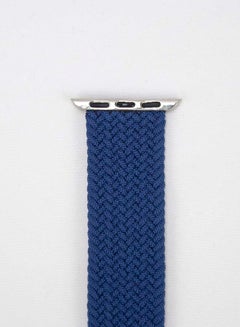 Foxcon Replacement Nylon Braided Apple Watch Band for 45/44/42 mm Small Blue  - Image 3