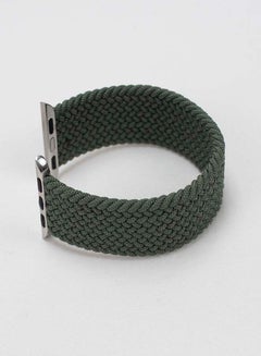 Foxcon Replacement Nylon Braided Apple Watch Band for 45/44/42 mm Small Green  - Image 2