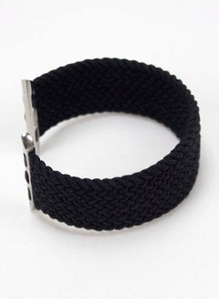 Foxcon Replacement Nylon Braided Apple Watch Band for 41/40/38mm Medium Black  - Image 2