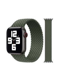 Foxcon Replacement Nylon Braided Apple Watch Band for 41/40/38 mm Medium Green  - Image 1