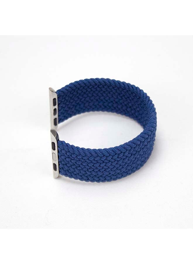 Foxcon - Replacement Nylon Braided Apple Watch Band for 41/40/38 mm Large Blue - Image 1