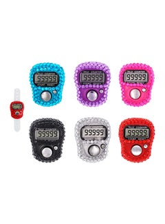 6-Piece Crystal Design Tally Counter With Case 3.7x3x.15cm Multicolour - v1606718471/N40417372A_2