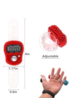 6-Piece Crystal Design Tally Counter With Case 3.7x3x.15cm Multicolour - v1606718471/N40417372A_4