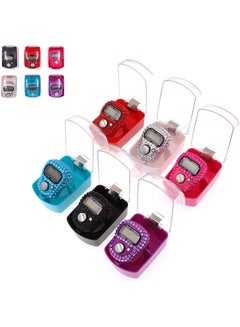 6-Piece Crystal Design Tally Counter With Case 3.7x3x.15cm Multicolour - v1606718471/N40417372A_7